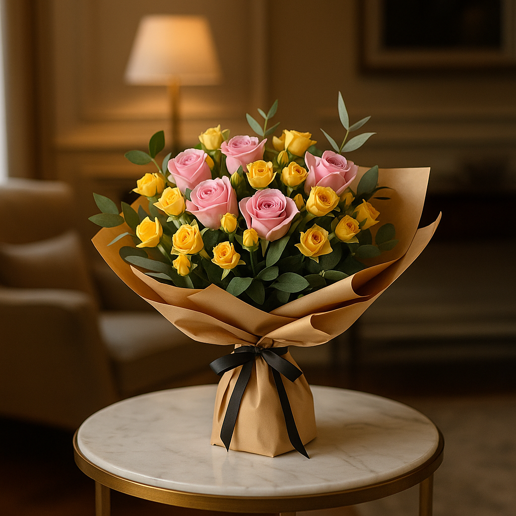 Rose and Spray Roses Bouquet – Birthday Spray Roses And Roses