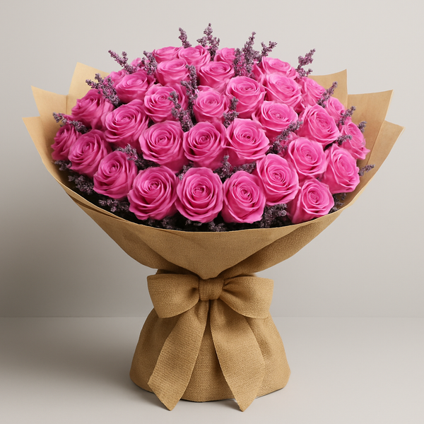 Simple Sophistication Bouquet – Birthday Roses Bouquet