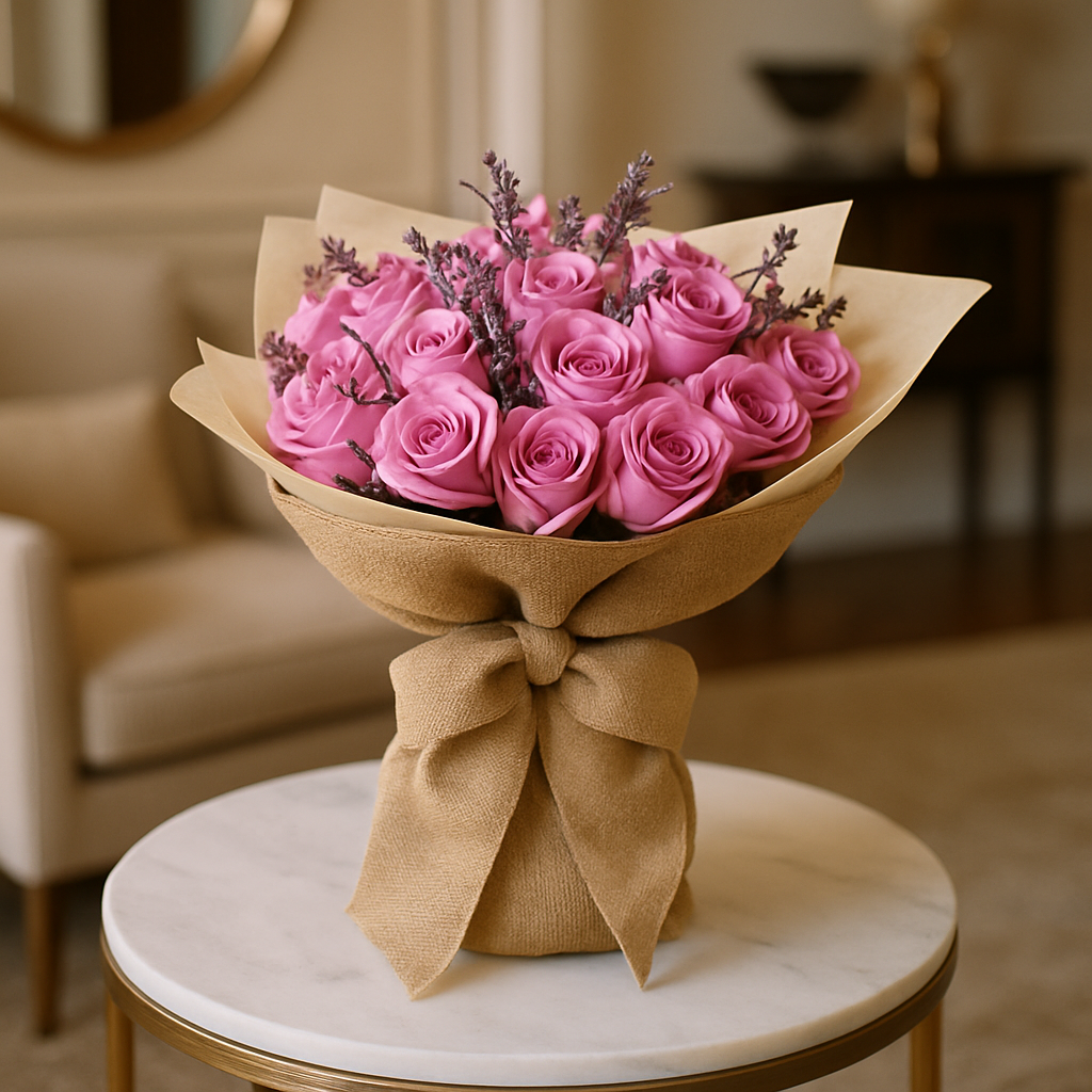 Simple Sophistication Bouquet – Birthday Roses Bouquet