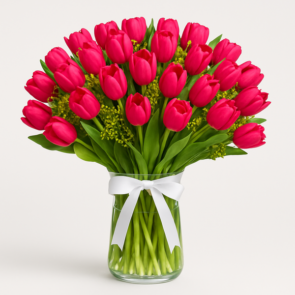 Superb – Birthday Tulips Vase Arrangement