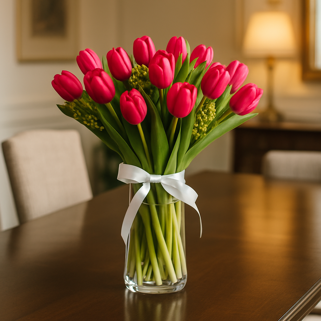 Superb – Birthday Tulips Vase Arrangement