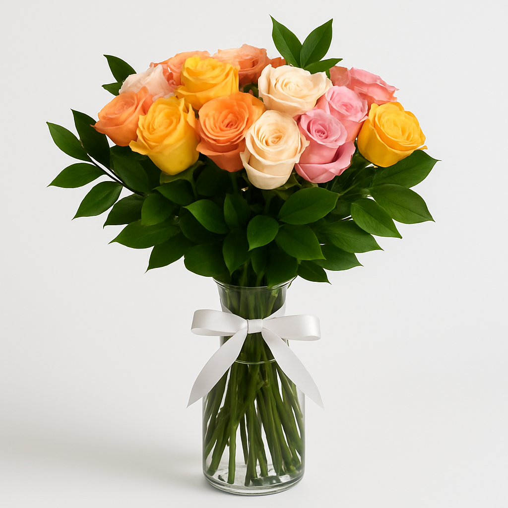 Symphony – Birthday Roses Vase Arrangement #Size_Classic