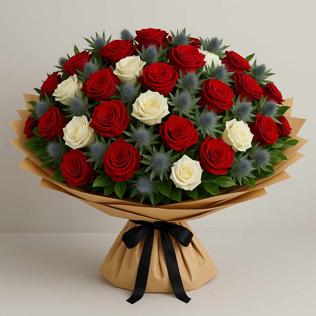 True Love Bouquet – Birthday Roses Hand-Tied Bouquet #Size_Deluxe