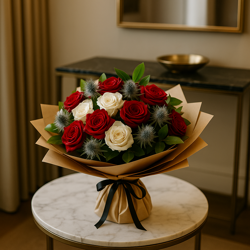 True Love Bouquet – Birthday Roses Hand-Tied Bouquet