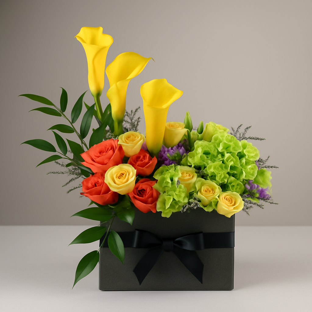 Tutti Frutti – Birthday Spray Roses And Roses Vase Arrangement #Size_Classic