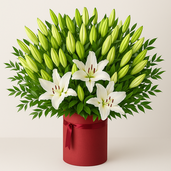 Uttoxeter – Birthday Lilies Bouquet Box