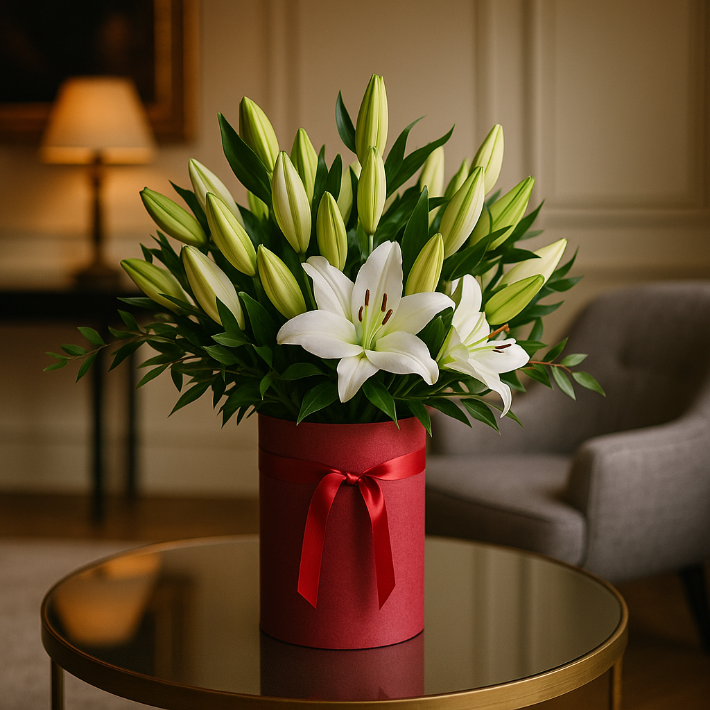 Uttoxeter – Birthday Lilies Bouquet Box