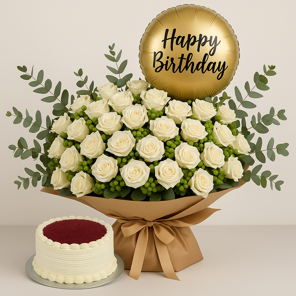 Velvet Verdure Bundle – Birthday Roses Gift Set #Size_Grand