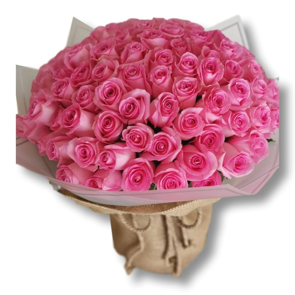 101 Luxury Pink Roses - Upscale and Posh - Same Day Flower Delivery Dubai