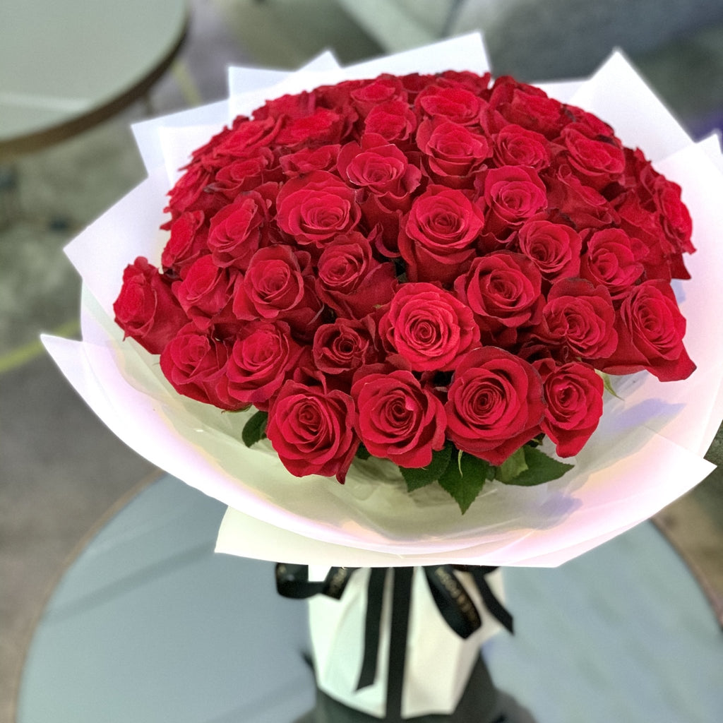 50 Premium Red Roses Bouquets of flowers Order flowers online