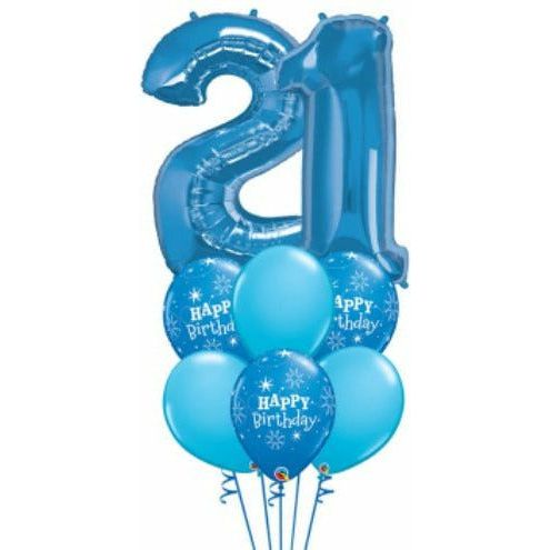 Happy Birthday Blue Any Number Balloons