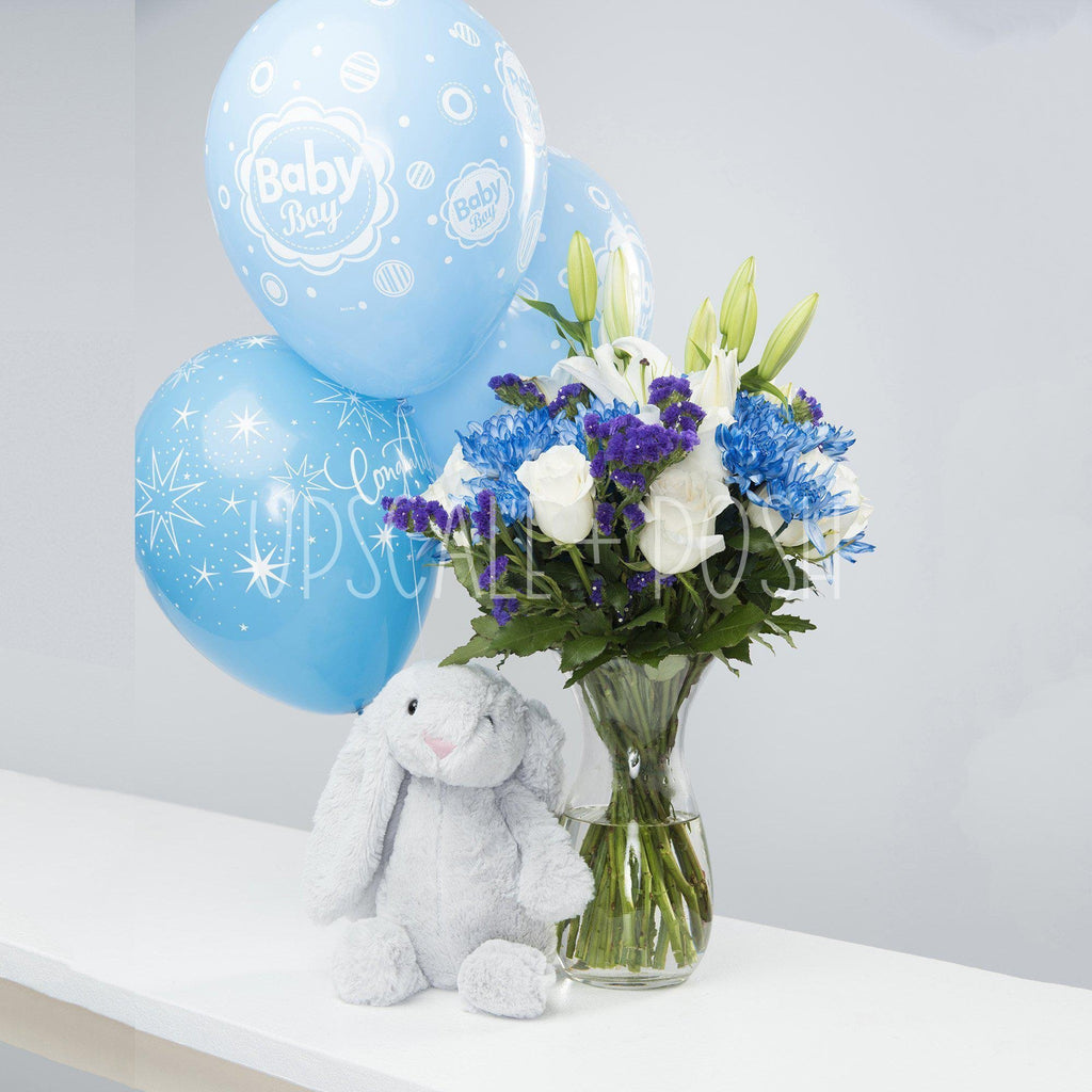 Baby Boy Bunny Combo - Upscale and Posh - Same Day Flower Delivery Dubai