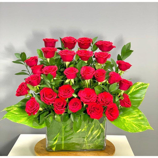 Endless Love Red Roses Gift Arrangement - Upscale and Posh - Same Day Flower Delivery Dubai