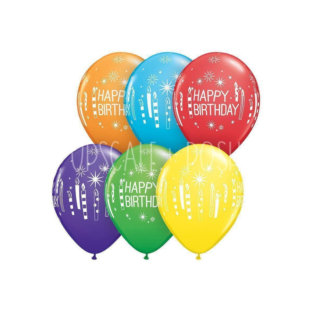 Happy Birthday Balloon - 15pcs. - Upscale and Posh - Same Day Flower Delivery Dubai