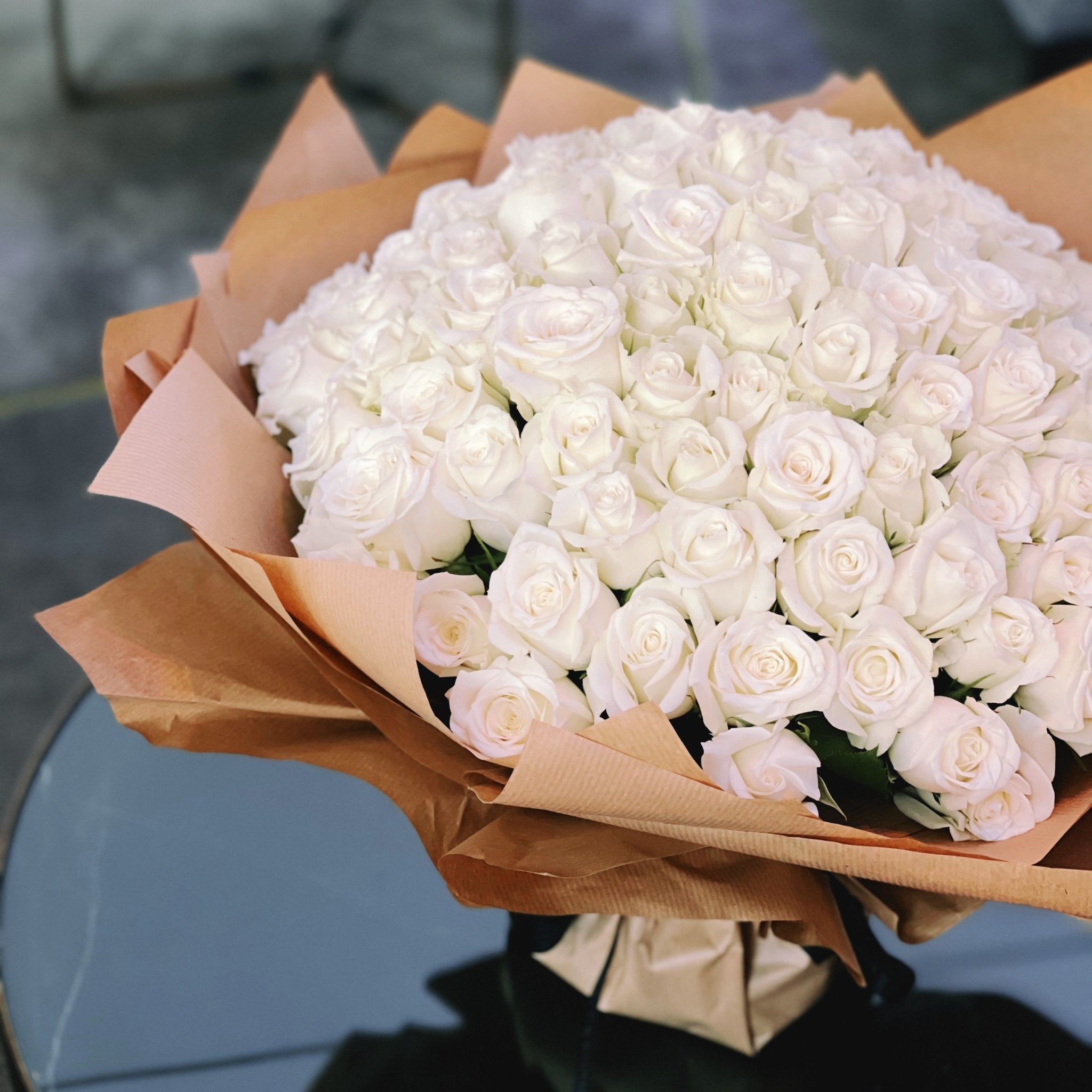 Luxury White Roses | Bouquets | Flower shop Dubai – Upscale and Posh
